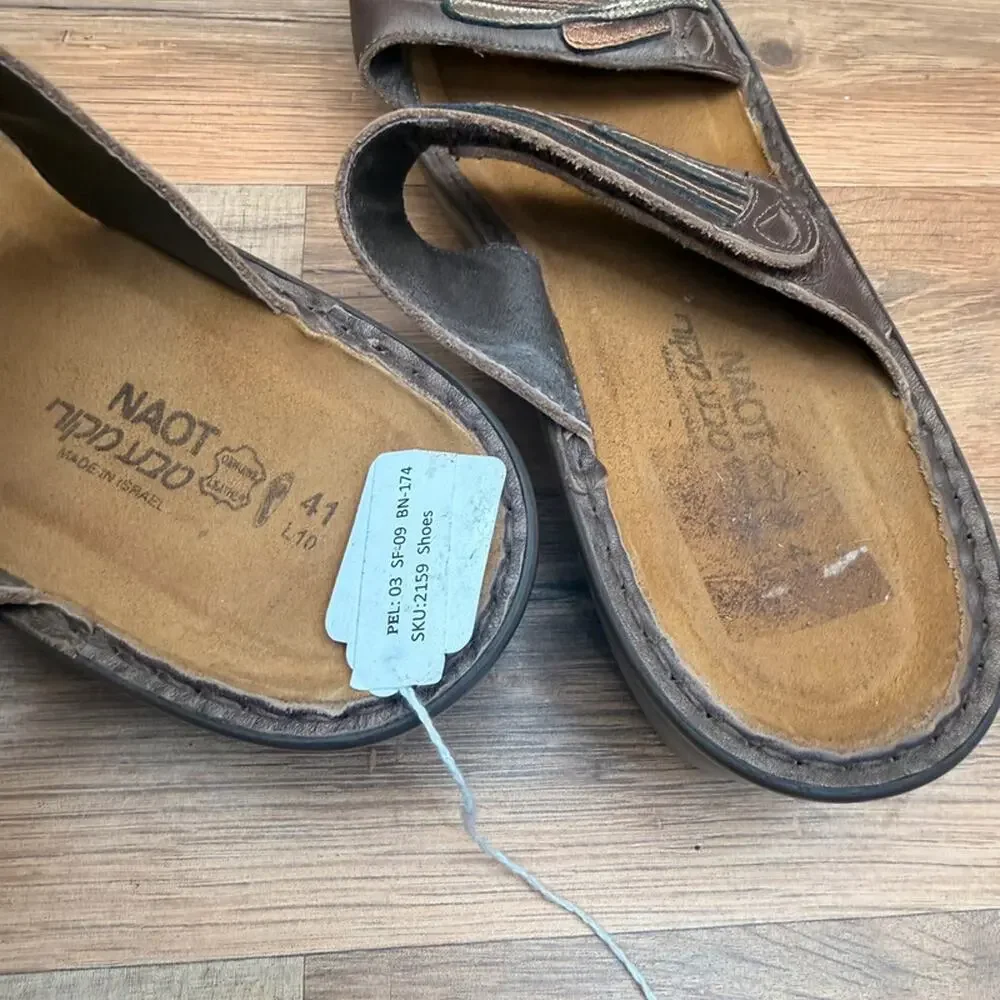 Naot Oleander Sandals Womens 10 Eu41 Casual Lifestyle Daily Slip On Slide